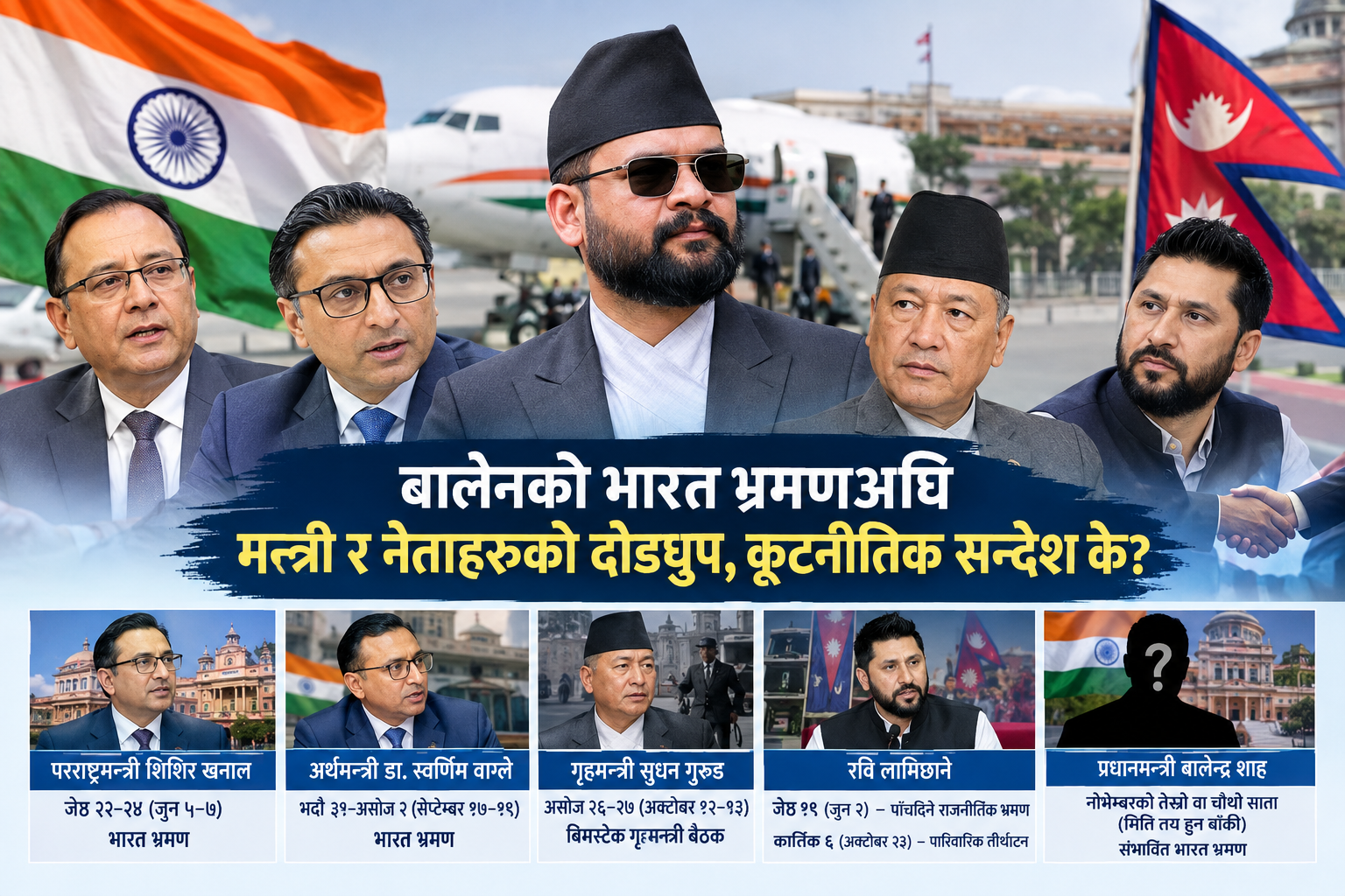 प्रधानमन्त्रीको भ्रमण अघि मन्त्रीदेखि पार्टी सभापतिसम्म दिल्लीतिर: कति तयार छ एजेन्डा?